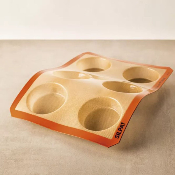 SILPAT 6 large round silicone cake mold 40x30cm