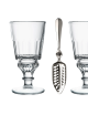 La Rochère Set of 2 absinthe glasses with tasting spoon