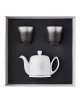 DEGRENNE Salam set white teapot 4 cups and 2 mugs Illusions white tea from China