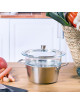 CRISTEL 1826 stainless steel and glass steam set - 2 sizes