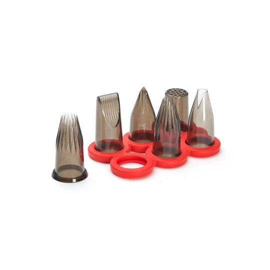 DE BUYER Set of 6 creative nozzles for Le Tube