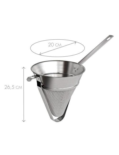GOBEL Stainless Steel Mesh Strainer, 20cm Reinforced