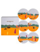 DEGRENNE Set of 6 Destination forêt 23cm dessert plates