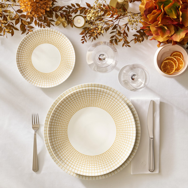 DEGRENNE 6 Couronne porcelain plates - 6 sizes