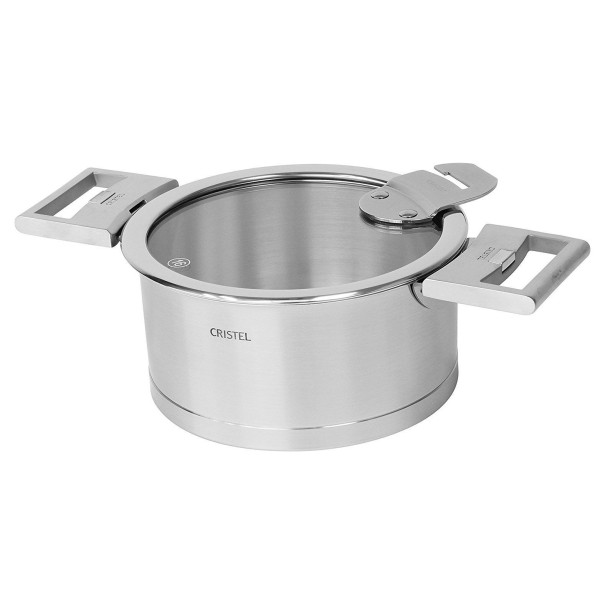 CRISTEL Strate Glass Lid with Stainless Steel - 8 Sizes