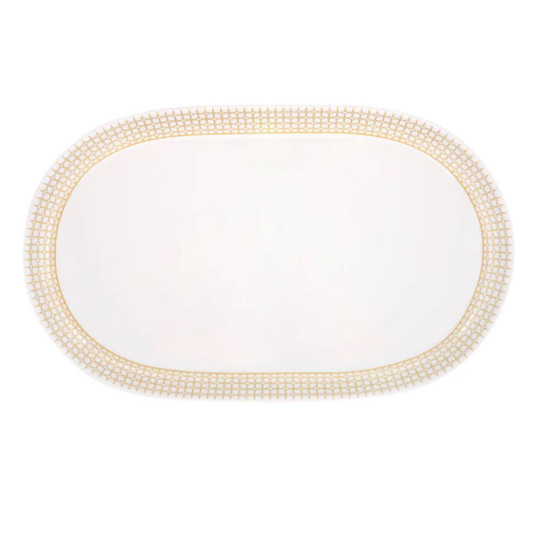 DEGRENNE Oval dish Couronne in porcelain 38x23.5cm