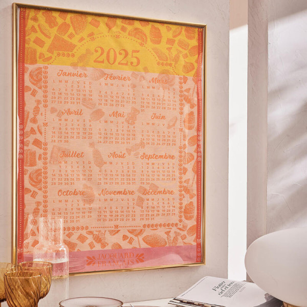 LE JACQUARD FRANCAIS Tea towel Calendar 2025 in cotton