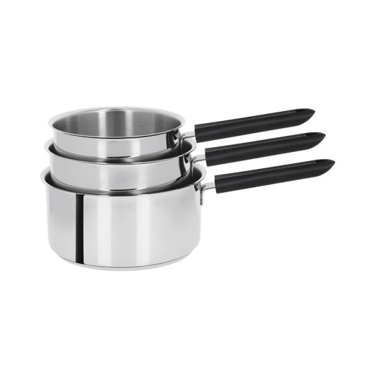 CRISTEL Mutine Fixed 3-Piece Saucepan Set - 16, 18, and 20cm