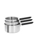 CRISTEL Mutine Fixed 3-Piece Saucepan Set - 16, 18, and 20cm