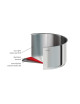 CRISTEL Mutine Fixed 3-Piece Saucepan Set - 16, 18, and 20cm