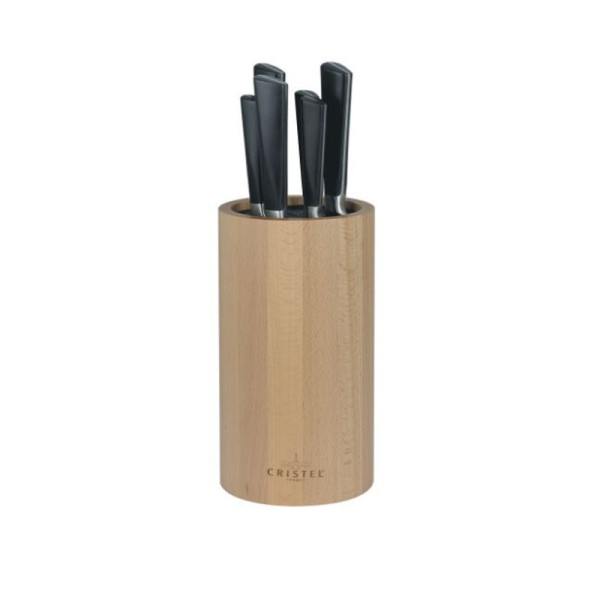 CRISTEL Beechwood Knife Block (Empty)