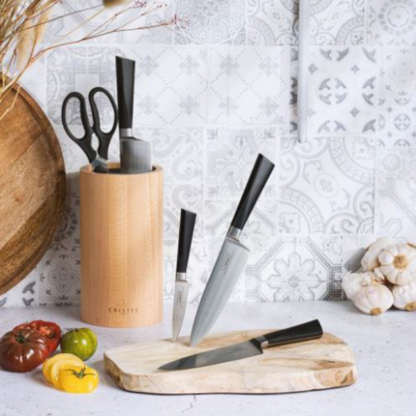 CRISTEL Beechwood Knife Block (Empty)