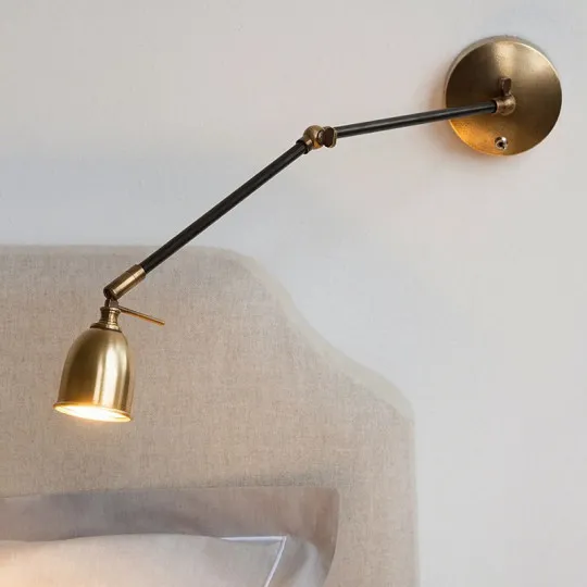 CASADISAGNE Brass wall light AL71 black and gold