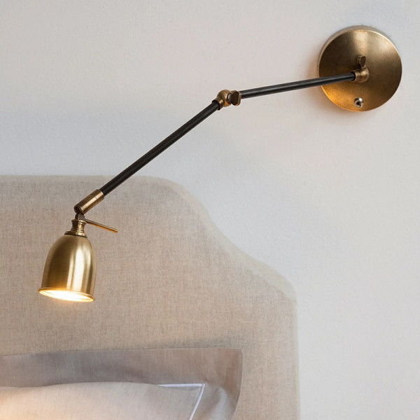 CASADISAGNE Brass wall light AL71 black and gold