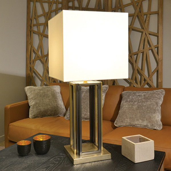 CASADISAGNE Brass table lamp L199 two-tone gold black