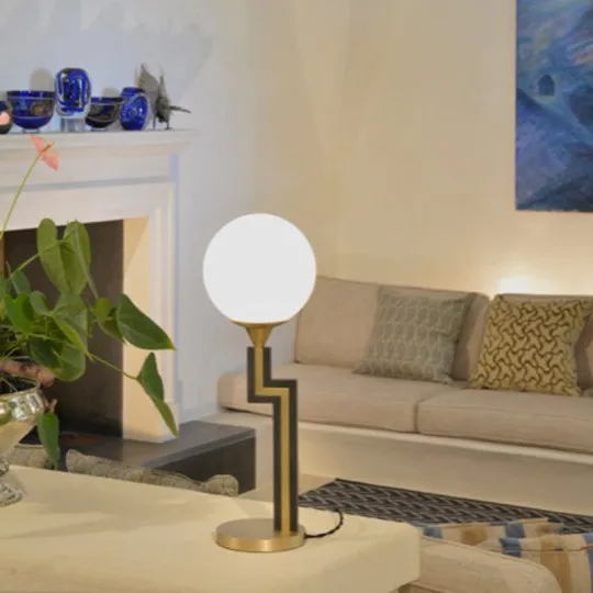 CASADISAGNE Brass table lamp L188 two-tone black and gold