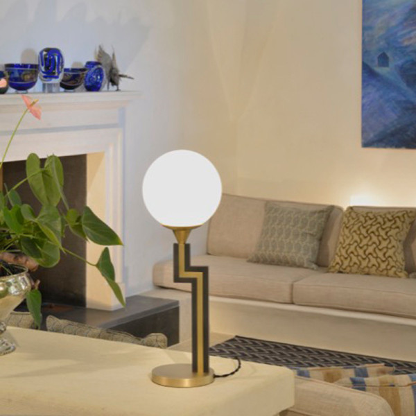 CASADISAGNE Brass table lamp L188 two-tone black and gold