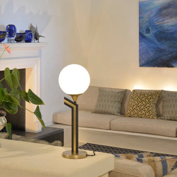 CASADISAGNE Brass table lamp L192 two-tone black and gold