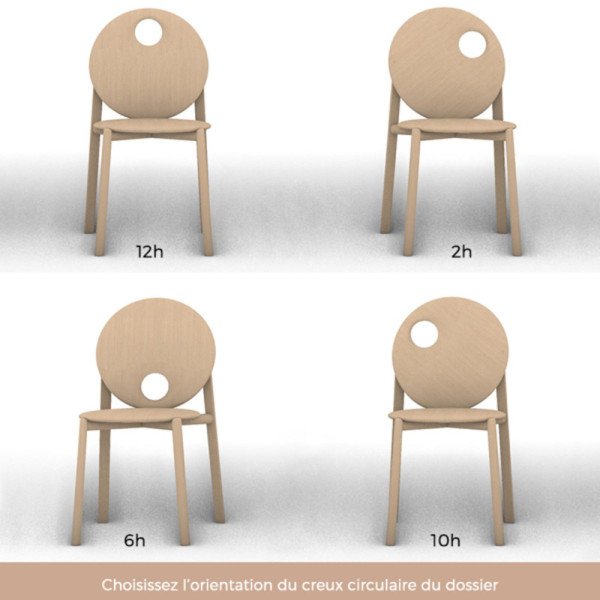 DRUGEOT MANUFACTURE Hélio Solid Oak Chair - 4 Models, 2 Finishes
