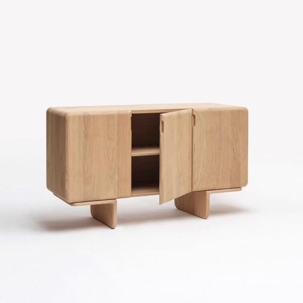 DRUGEOT MANUFACTURE 3-Door Sideboard Téhème Solid Oak - 2 Finishes