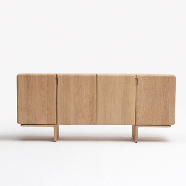 DRUGEOT MANUFACTURE 4-Door Sideboard, Solid Oak - 2 Finishes