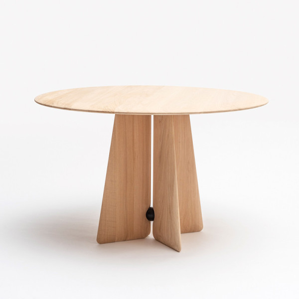 DRUGEOT MANUFACTURE Farfalla Round Dining Table in Solid Oak - 2 Finishes