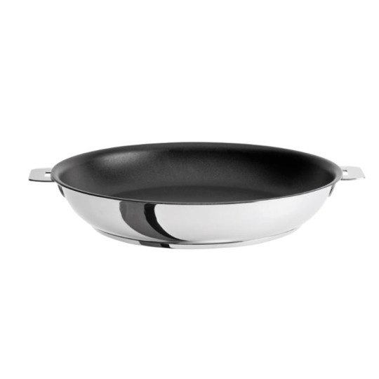 CRISTEL Mutine Removable Non-Stick Stainless Steel High Frying Pan - 2 Sizes