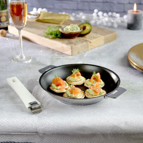 CRISTEL Mutine Removable Non-Stick Stainless Steel High Frying Pan - 2 Sizes