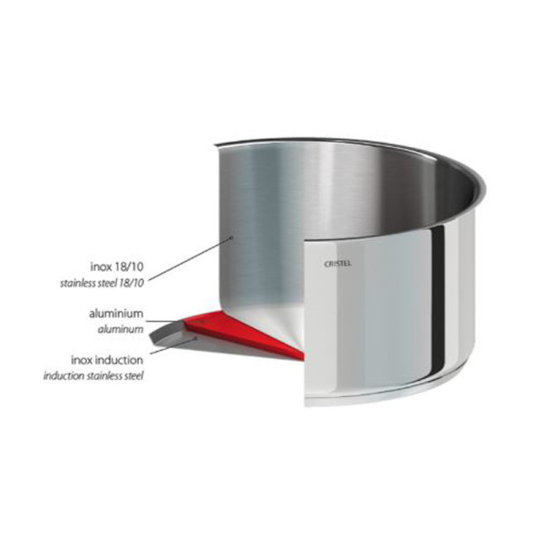 CRISTEL Mutine 4-Piece Saucepan Set + 2 Removable Handles Zenith