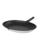 CRISTEL Mutine 35cm Oval Fixed Frying Pan with Exceliss Non-Stick Coating in Black