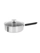 CRISTEL Mutine Fixed Stainless Steel Sauté Pan with Lid - 2 Sizes