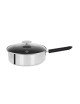 CRISTEL Mutine Fixed Non-Stick Stainless Steel Sauté Pan with Lid - 2 Sizes