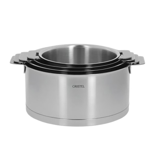 CRISTEL Strate Removable 4-Piece Saucepan Set, 14, 16, 18, and 20cm