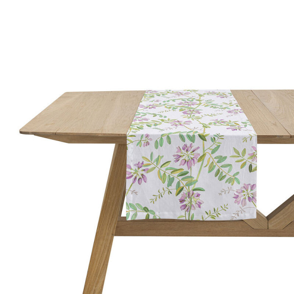 LE JACQUARD FRANCAIS Sweet Pea Table Runner Cotton and Linen