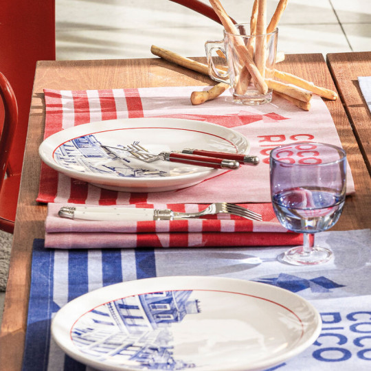 LE JACQUARD FRANCAIS Set of 2 Coco-Rico Elysée cotton napkins - 2 colors