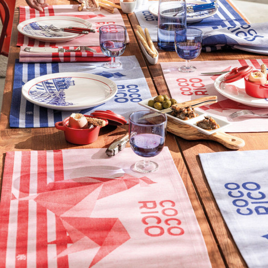 LE JACQUARD FRANCAIS Set of 2 Coco-Rico Elysée placemats - 2 colors