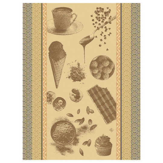 LE JACQUARD FRANCAIS Chocolate Cotton Tea Towel - 3 Colors