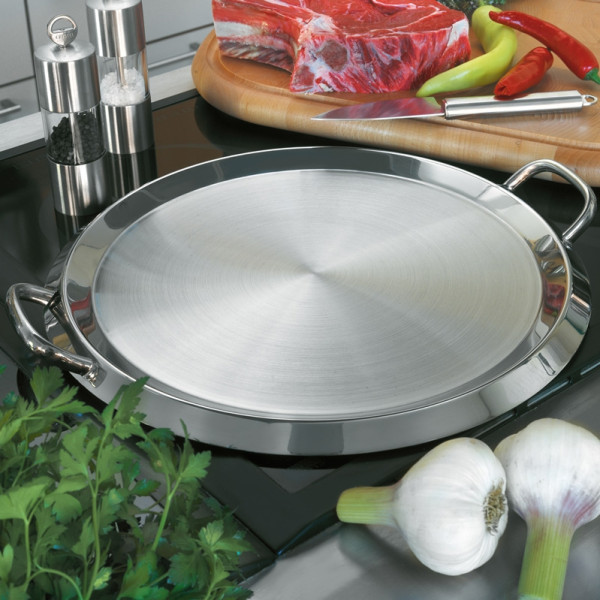 Grill Plancha stainless steel 34cm Cristel