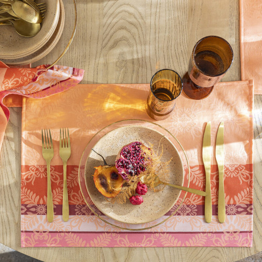 LE JACQUARD FRANCAIS 4 coated Mumbai cotton placemats - 3 colors
