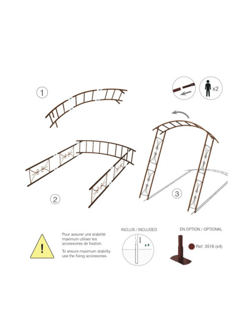 Arche de jardin décor "PONT" Louis Moulin