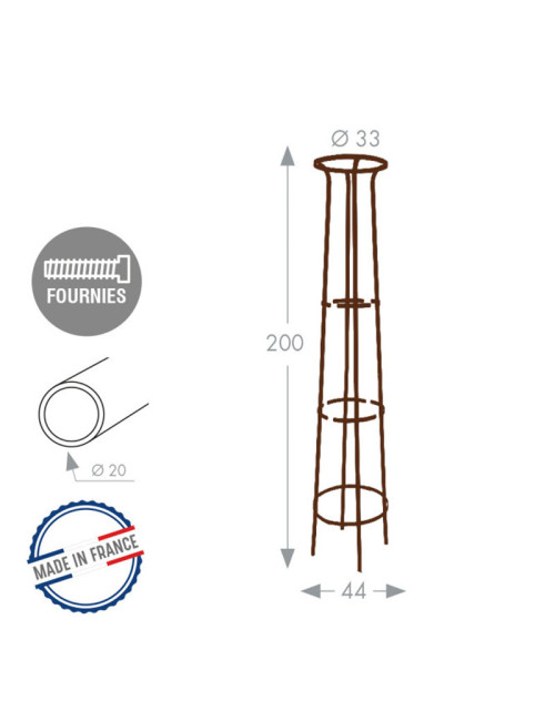 Tuteur colonne col évasé Louis Moulin