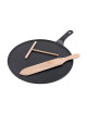 CHASSEUR Round Cast Iron Crepe Pan 30cm with Cast Iron Handle