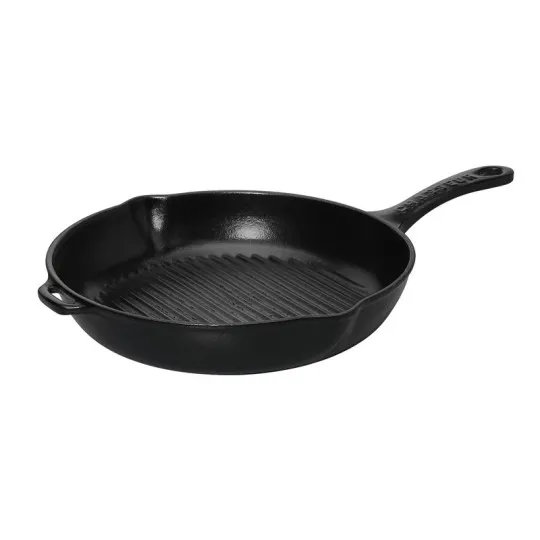 CHASSEUR Round Cast Iron Grill Pan 25cm - 2 Colors