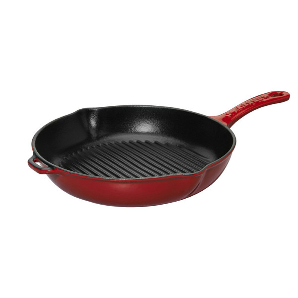 CHASSEUR Round Cast Iron Grill Pan 25cm - 2 Colors