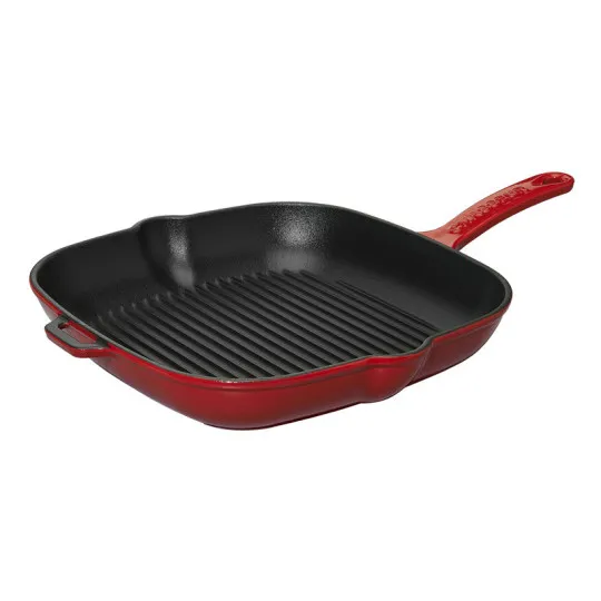 CHASSEUR Square Cast Iron Grill Pan 20x20cm - 2 Colors