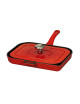 CHASSEUR Cast Iron Panini Grill 36x25cm Ruby