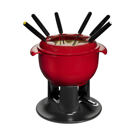 CHASSEUR Cast Iron Fondue Bourguignonne Set 21cm - 2 Colors