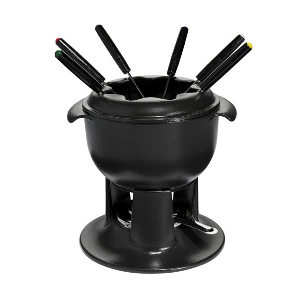 CHASSEUR Cast Iron Fondue Bourguignonne Set 21cm - 2 Colors