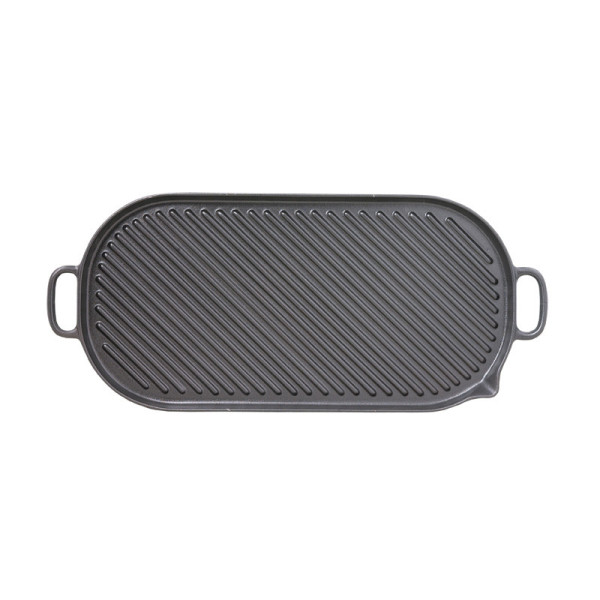 CHASSEUR Oval Cast Iron Grill, Matte Black - 2 Sizes