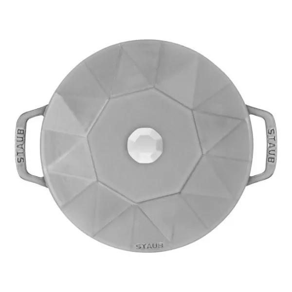STAUB Diamond Cast Iron Cocotte, Graphite Grey, 22cm